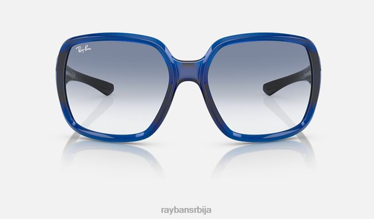 Ray-Ban рб4347 P0HP940 наочаре за сунце полирана провидна плава/плава мушкарци
