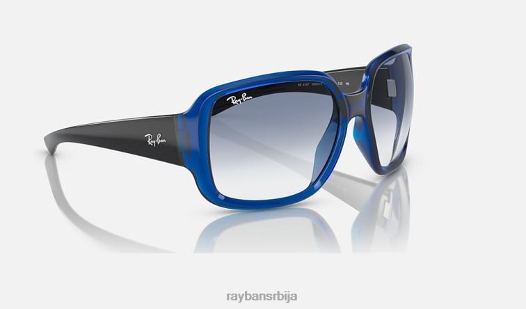 Ray-Ban рб4347 P0HP940 наочаре за сунце полирана провидна плава/плава мушкарци