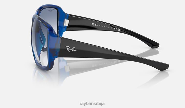 Ray-Ban рб4347 P0HP940 наочаре за сунце полирана провидна плава/плава мушкарци