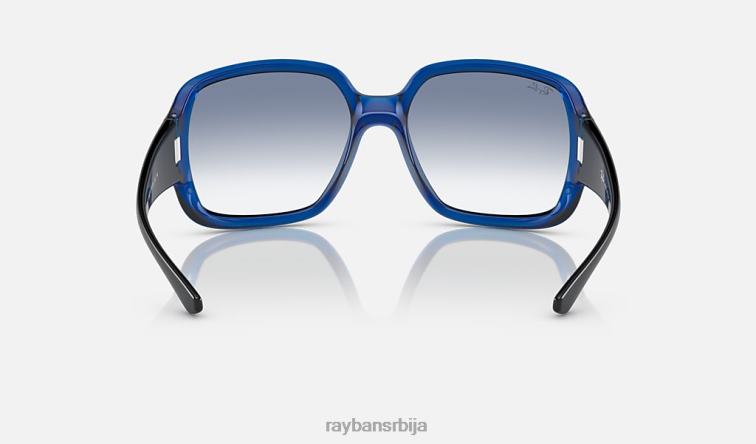 Ray-Ban рб4347 P0HP940 наочаре за сунце полирана провидна плава/плава мушкарци