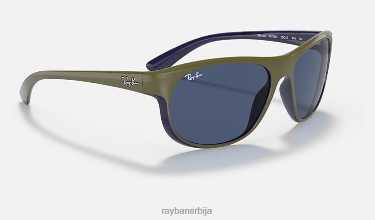 Ray-Ban рб4351 P0HP1294 наочаре за сунце мат зелена/тамно плава мушкарци