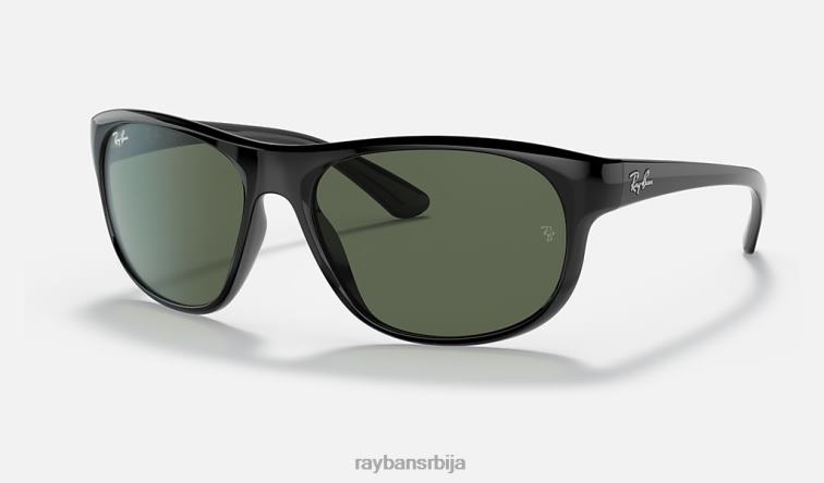 Ray-Ban рб4351 P0HP1295 наочаре за сунце полирана црно/зелена мушкарци