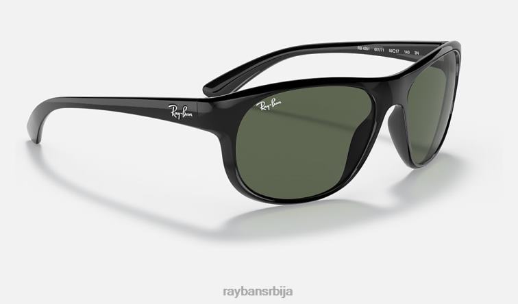 Ray-Ban рб4351 P0HP1295 наочаре за сунце полирана црно/зелена мушкарци