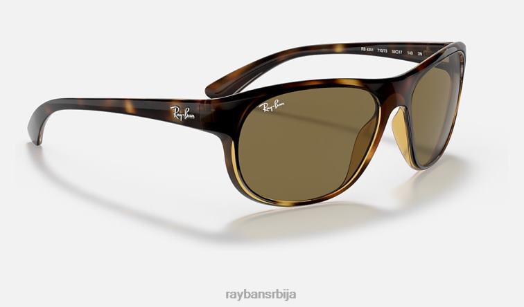 Ray-Ban рб4351 P0HP1296 наочаре за сунце полирана хавана/тамно браон мушкарци