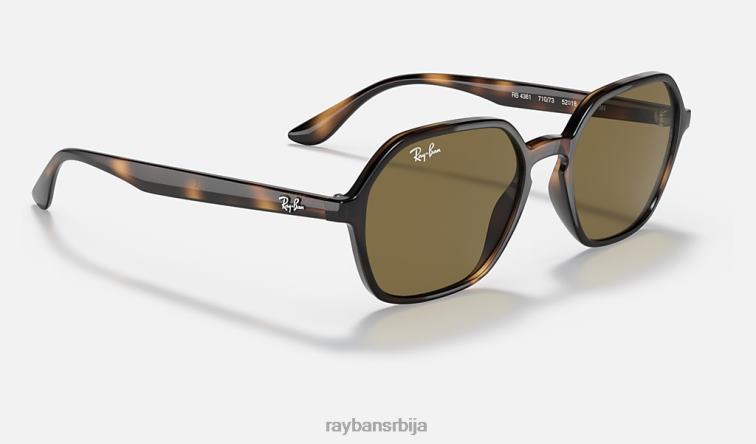 Ray-Ban рб4361 P0HP1314 наочаре за сунце полирана хавана/тамно браон мушкарци