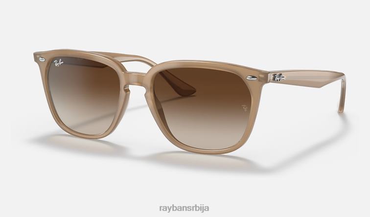 Ray-Ban рб4362 P0HP1297 наочаре за сунце полирани светло браон/браон мушкарци