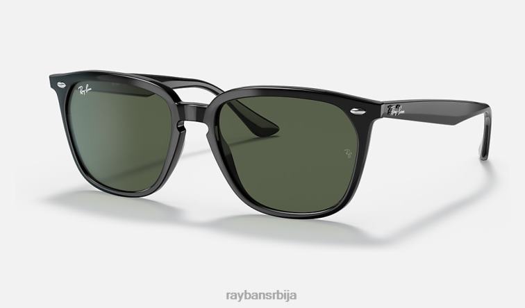 Ray-Ban рб4362 P0HP1301 наочаре за сунце полирана црно/зелена мушкарци
