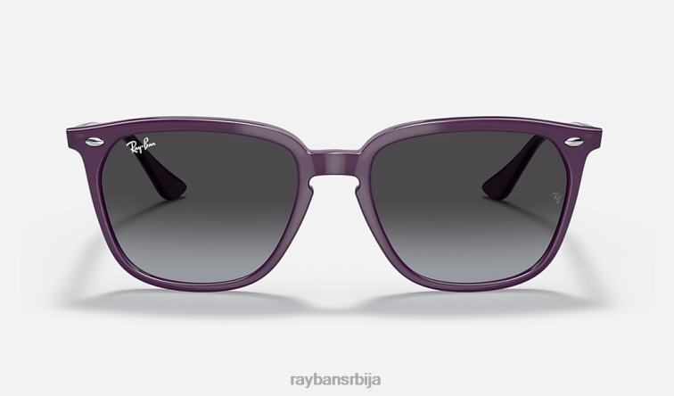 Ray-Ban рб4362 P0HP1302 наочаре за сунце полирана љубичаста/сива мушкарци