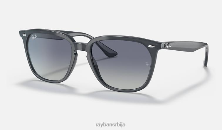 Ray-Ban рб4362 P0HP1305 наочаре за сунце полирана сива/плава мушкарци