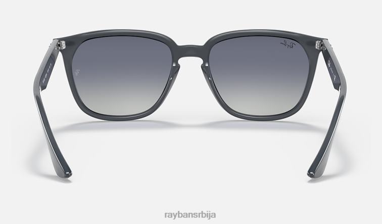 Ray-Ban рб4362 P0HP1305 наочаре за сунце полирана сива/плава мушкарци