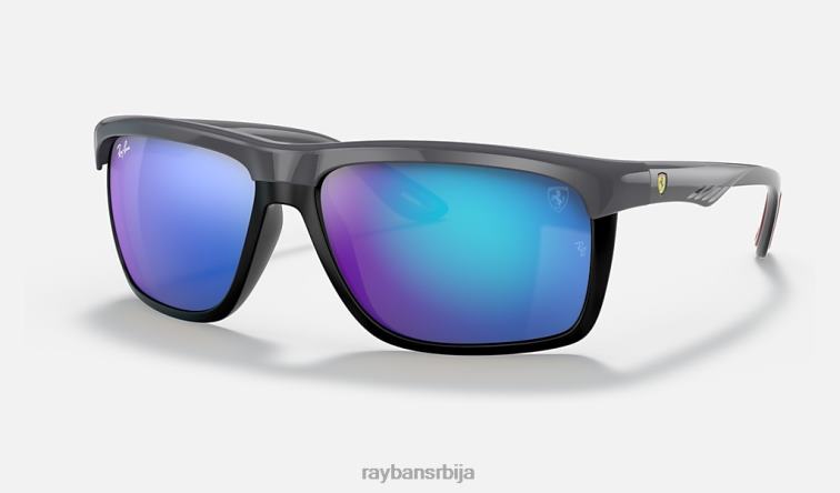 Ray-Ban рб4363м сцудериа феррари колекција P0HP1193 наочаре за сунце полирана сива/плава мушкарци