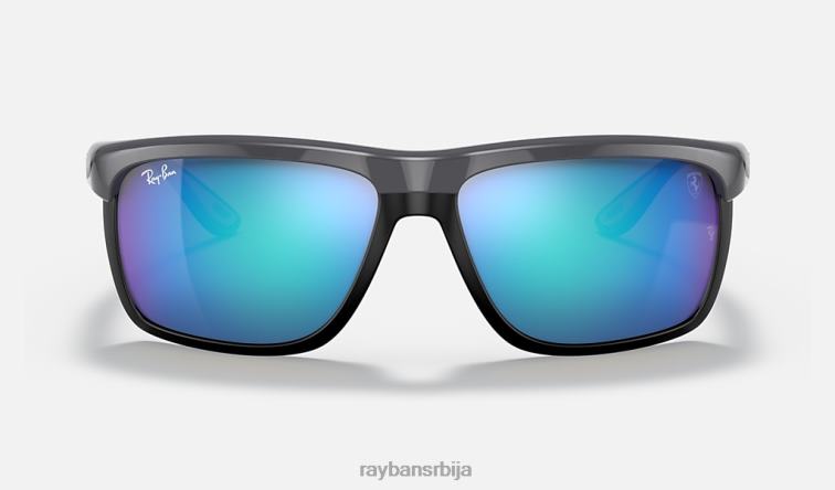 Ray-Ban рб4363м сцудериа феррари колекција P0HP1193 наочаре за сунце полирана сива/плава мушкарци
