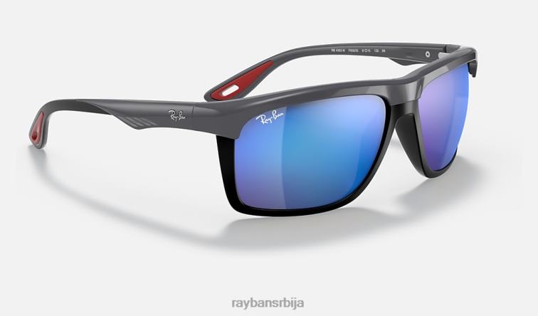 Ray-Ban рб4363м сцудериа феррари колекција P0HP1193 наочаре за сунце полирана сива/плава мушкарци