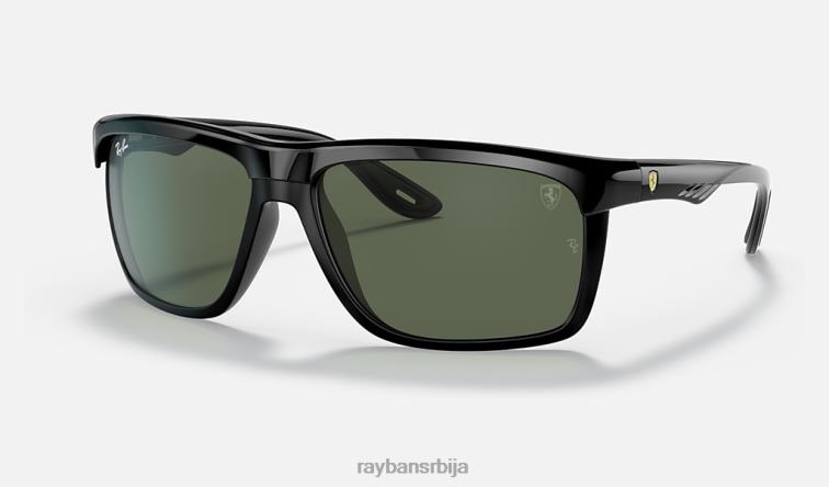 Ray-Ban рб4363м сцудериа феррари колекција P0HP1194 наочаре за сунце полирана црно/зелена мушкарци