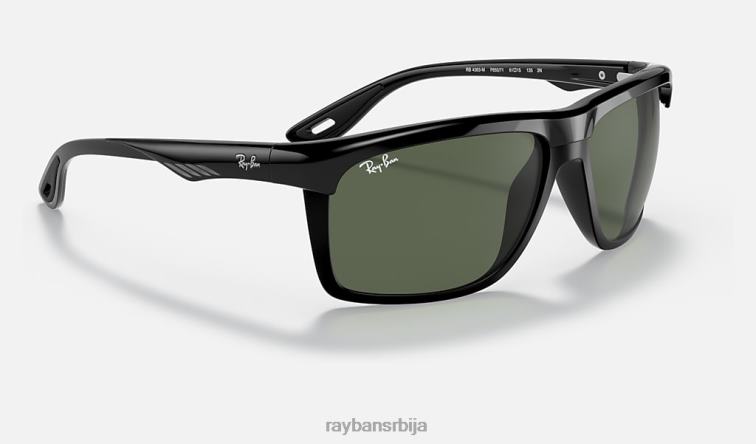 Ray-Ban рб4363м сцудериа феррари колекција P0HP1194 наочаре за сунце полирана црно/зелена мушкарци