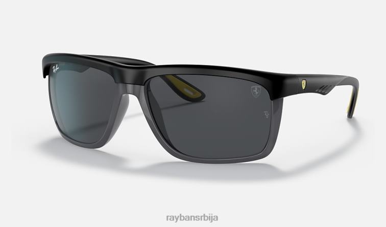 Ray-Ban рб4363м сцудериа феррари колекција P0HP1195 наочаре за сунце мат црна/сива мушкарци