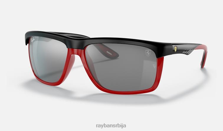 Ray-Ban рб4363м сцудериа феррари колекција P0HP1196 наочаре за сунце мат црна/сива мушкарци