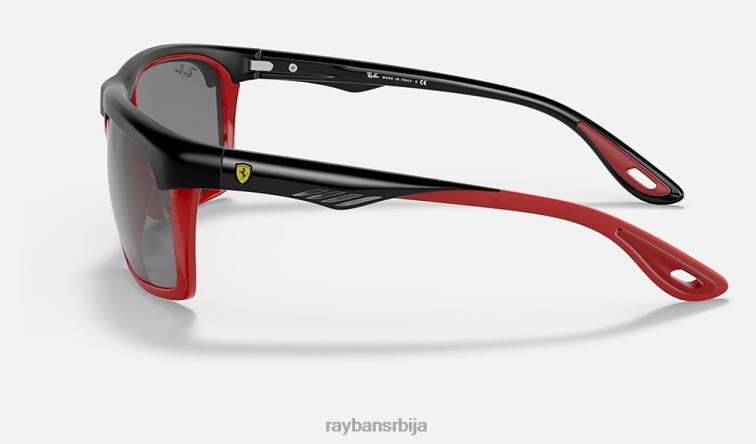 Ray-Ban рб4363м сцудериа феррари колекција P0HP1196 наочаре за сунце мат црна/сива мушкарци