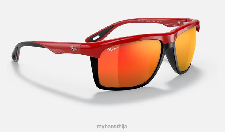 Ray-Ban рб4363м сцудериа феррари колекција P0HP1197 наочаре за сунце полирано црвено/црвено мушкарци