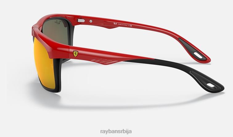 Ray-Ban рб4363м сцудериа феррари колекција P0HP1197 наочаре за сунце полирано црвено/црвено мушкарци