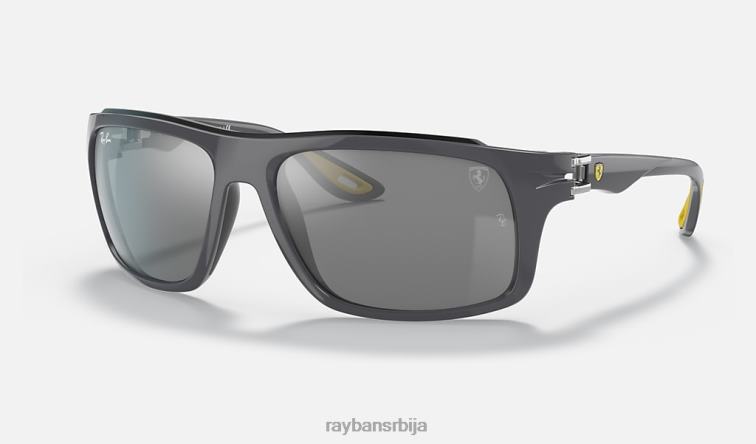 Ray-Ban рб4364м сцудериа феррари колекција P0HP1204 наочаре за сунце полирана сива/сива мушкарци