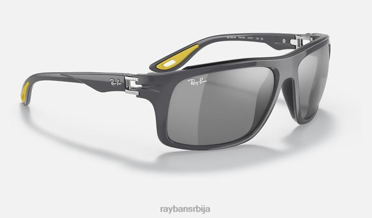 Ray-Ban рб4364м сцудериа феррари колекција P0HP1204 наочаре за сунце полирана сива/сива мушкарци