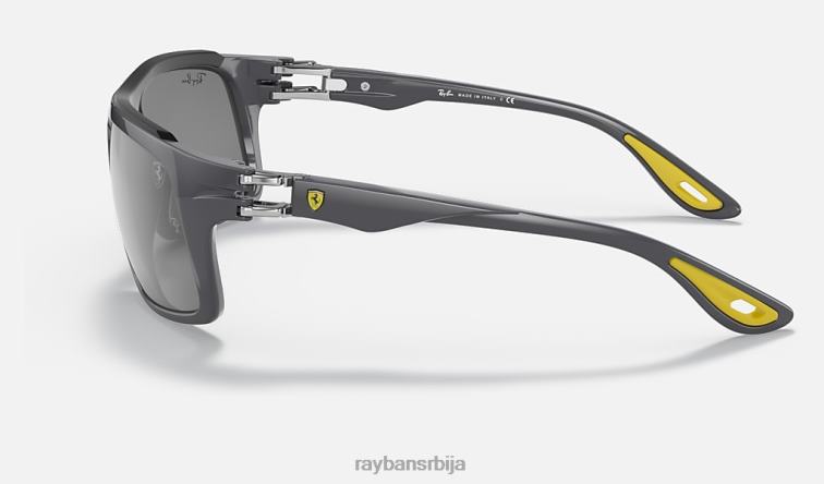 Ray-Ban рб4364м сцудериа феррари колекција P0HP1204 наочаре за сунце полирана сива/сива мушкарци