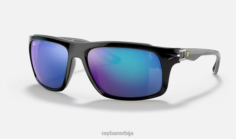 Ray-Ban рб4364м сцудериа феррари колекција P0HP1205 наочаре за сунце полирана црно/плава мушкарци