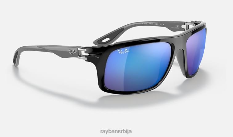 Ray-Ban рб4364м сцудериа феррари колекција P0HP1205 наочаре за сунце полирана црно/плава мушкарци