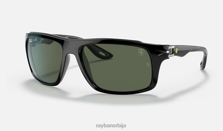 Ray-Ban рб4364м сцудериа феррари колекција P0HP1206 наочаре за сунце полирана црно/зелена мушкарци