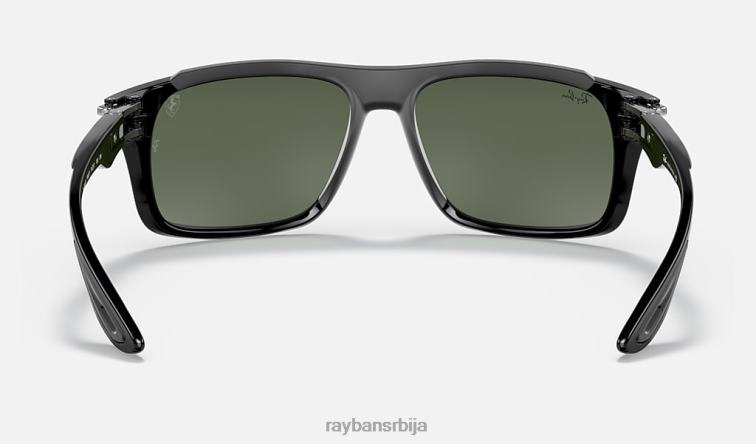 Ray-Ban рб4364м сцудериа феррари колекција P0HP1206 наочаре за сунце полирана црно/зелена мушкарци