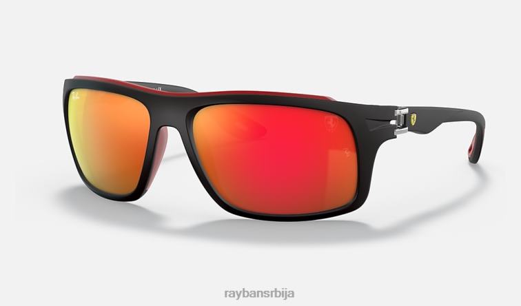 Ray-Ban рб4364м сцудериа феррари колекција P0HP1207 наочаре за сунце мат црна/црвена мушкарци