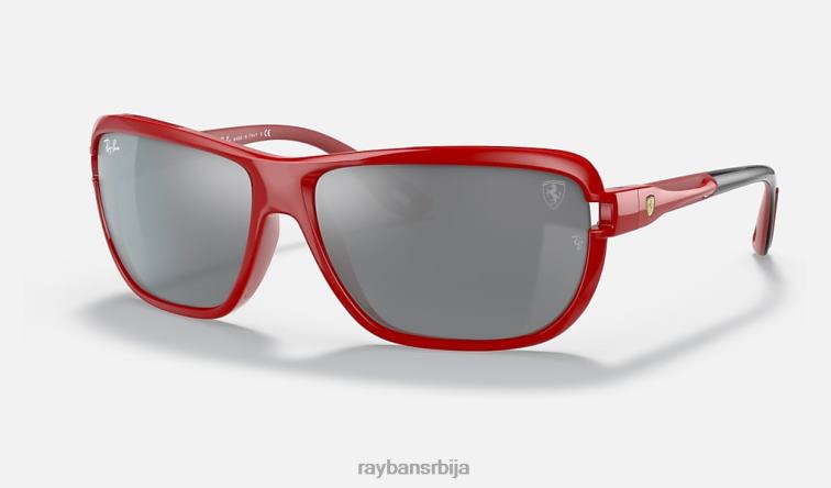 Ray-Ban рб4365м сцудериа феррари колекција P0HP1208 наочаре за сунце полирано црвено/сиво мушкарци