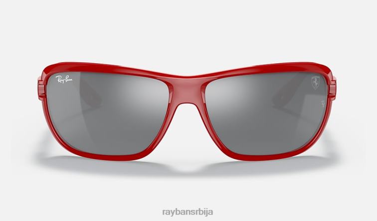 Ray-Ban рб4365м сцудериа феррари колекција P0HP1208 наочаре за сунце полирано црвено/сиво мушкарци