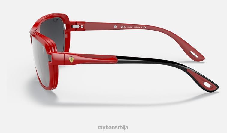 Ray-Ban рб4365м сцудериа феррари колекција P0HP1208 наочаре за сунце полирано црвено/сиво мушкарци