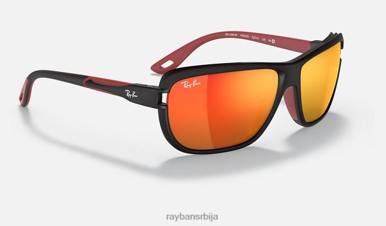 Ray-Ban рб4365м сцудериа феррари колекција P0HP1209 наочаре за сунце мат црна/црвена мушкарци