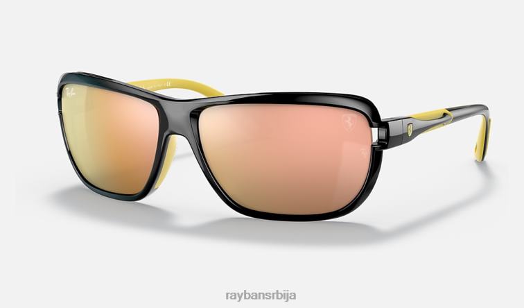Ray-Ban рб4365м сцудериа феррари колекција P0HP1211 наочаре за сунце полирана црна/бакар мушкарци
