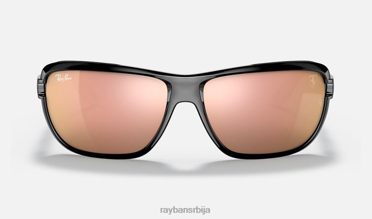 Ray-Ban рб4365м сцудериа феррари колекција P0HP1211 наочаре за сунце полирана црна/бакар мушкарци