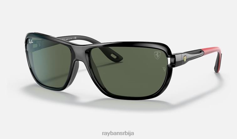 Ray-Ban рб4365м сцудериа феррари колекција P0HP1212 наочаре за сунце полирана црно/зелена мушкарци