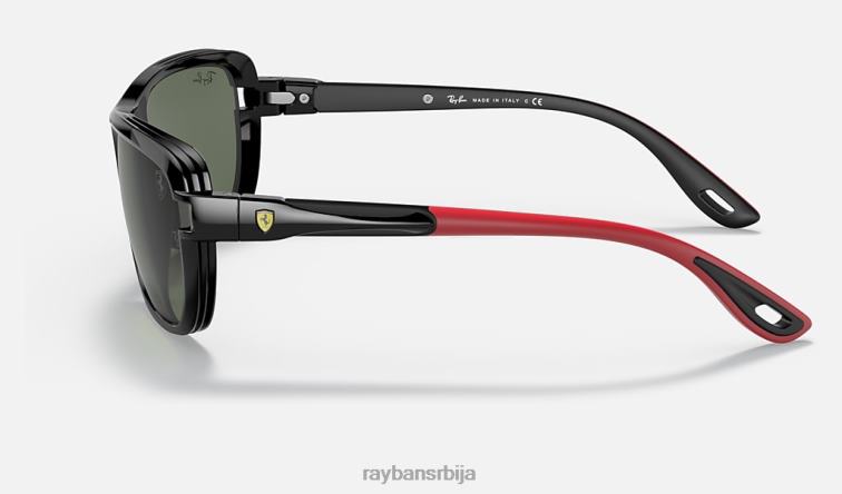 Ray-Ban рб4365м сцудериа феррари колекција P0HP1212 наочаре за сунце полирана црно/зелена мушкарци