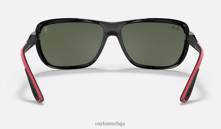 Ray-Ban рб4365м сцудериа феррари колекција P0HP1212 наочаре за сунце полирана црно/зелена мушкарци