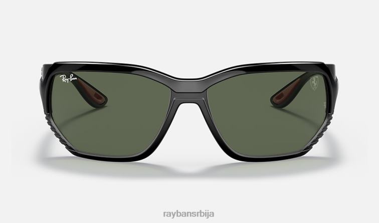 Ray-Ban рб4366м сцудериа феррари колекција P0HP1370 наочаре за сунце полирана црно/зелена мушкарци