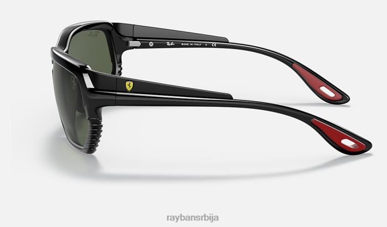 Ray-Ban рб4366м сцудериа феррари колекција P0HP1370 наочаре за сунце полирана црно/зелена мушкарци