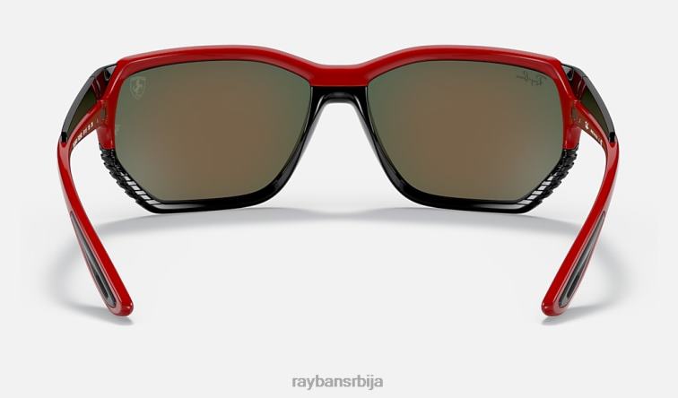 Ray-Ban рб4366м сцудериа феррари колекција P0HP1372 наочаре за сунце полирано црвено/црвено мушкарци