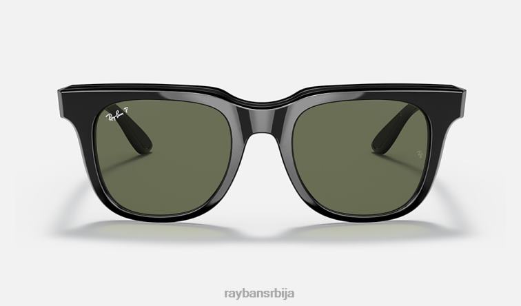 Ray-Ban рб4368 P0HP1345 наочаре за сунце полирана црно/зелена мушкарци