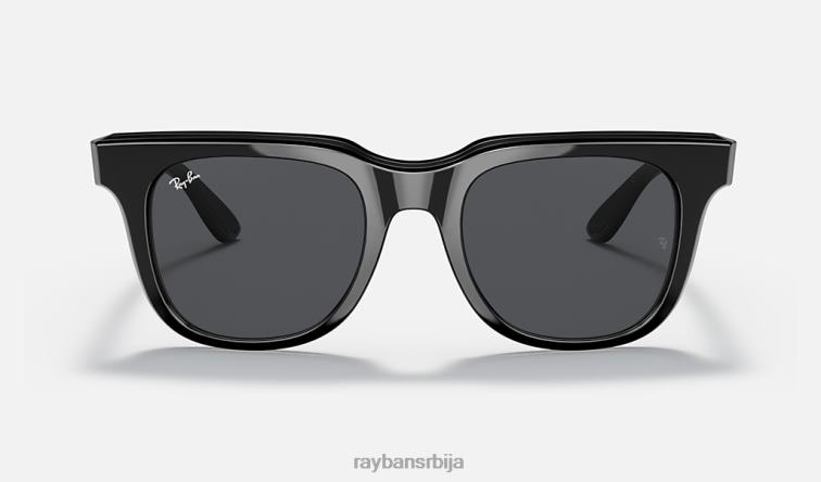 Ray-Ban рб4368 P0HP1346 наочаре за сунце полирано црно/светло браон мушкарци