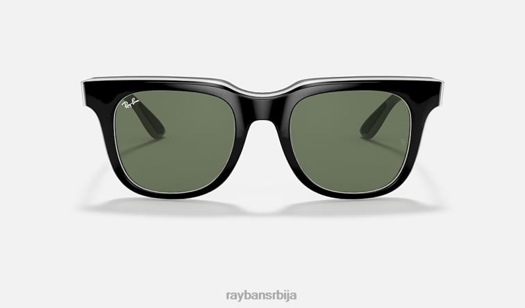 Ray-Ban рб4368 P0HP1347 наочаре за сунце полирана црно/зелена мушкарци