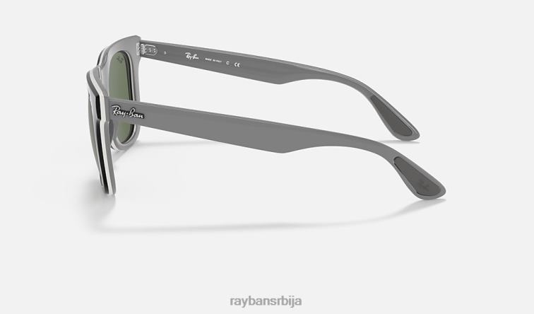 Ray-Ban рб4368 P0HP1347 наочаре за сунце полирана црно/зелена мушкарци