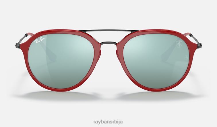 Ray-Ban рб4369м сцудериа феррари колекција P0HP1348 наочаре за сунце полирано црвено/сребрно мушкарци