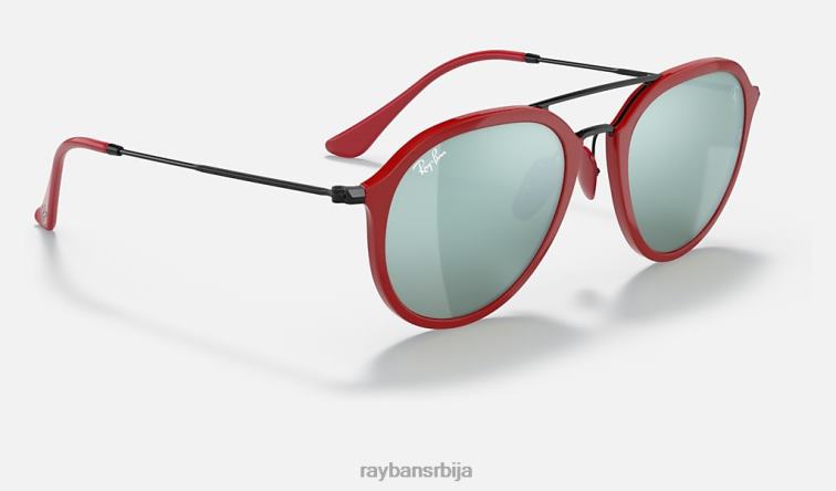 Ray-Ban рб4369м сцудериа феррари колекција P0HP1348 наочаре за сунце полирано црвено/сребрно мушкарци